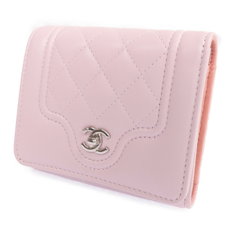 CHANEL 羊皮皮革Wallet銀扣錢包-2