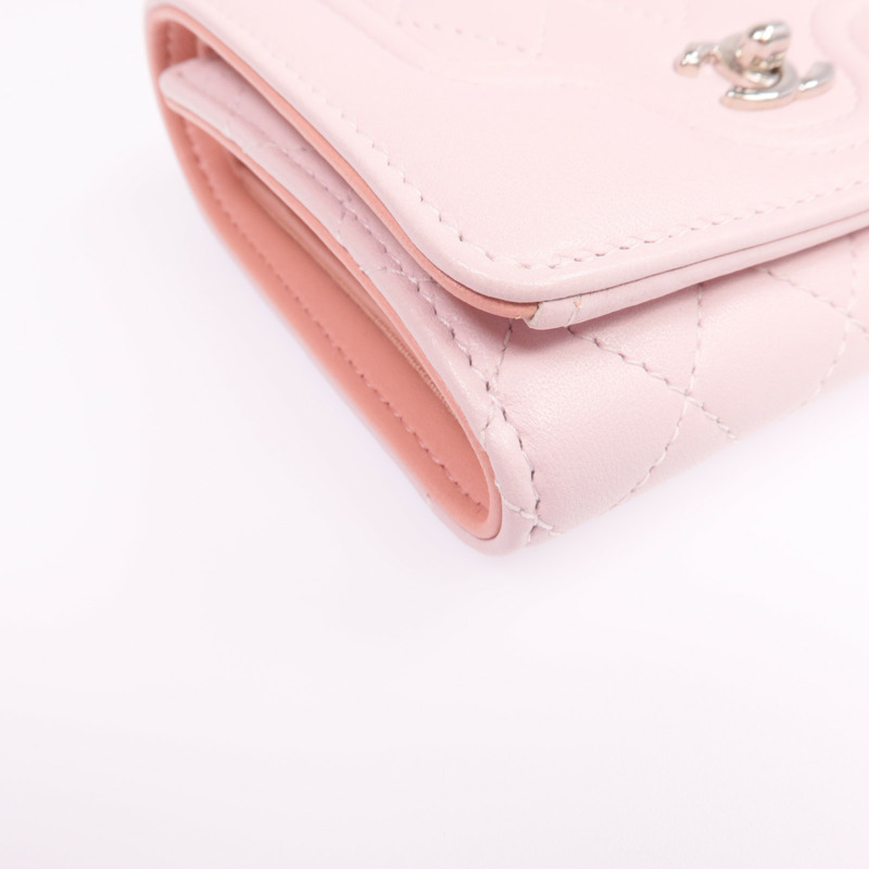 CHANEL 羊皮皮革Wallet銀扣錢包-6