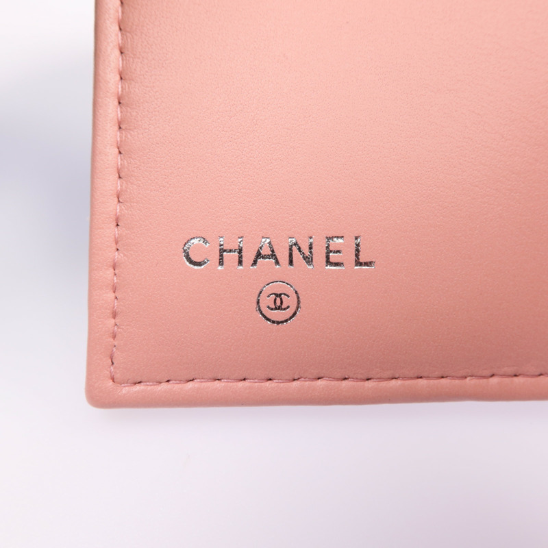 CHANEL 羊皮皮革Wallet銀扣錢包-11