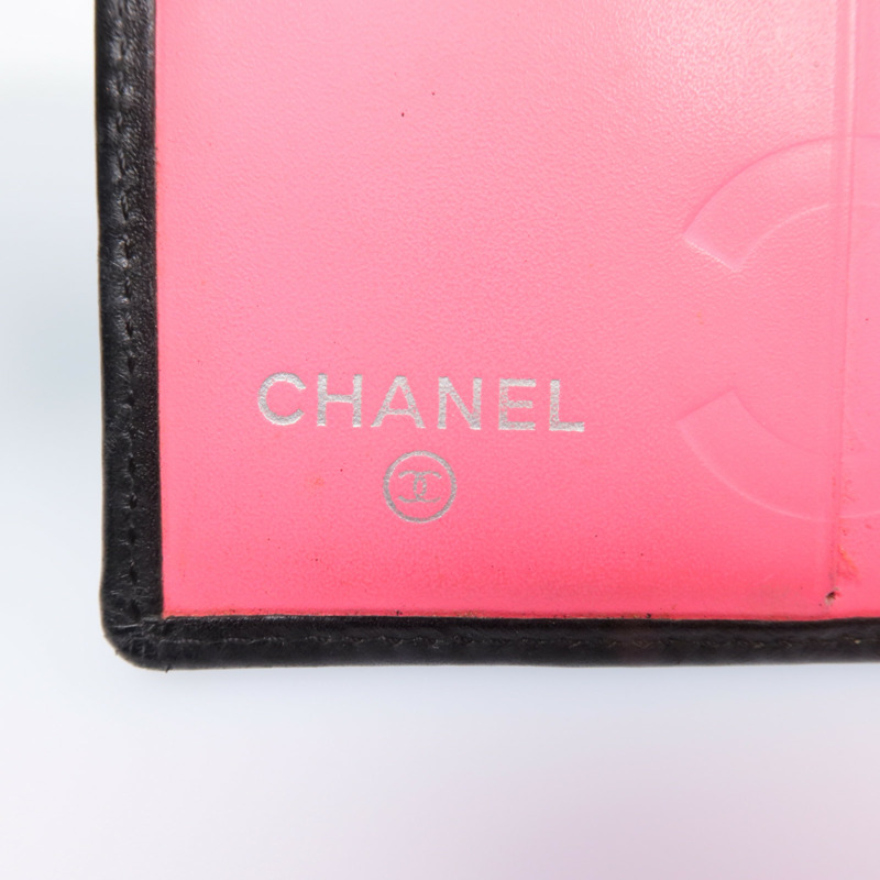 CHANEL 牛皮皮革Cambon Wallet銀扣錢包-13