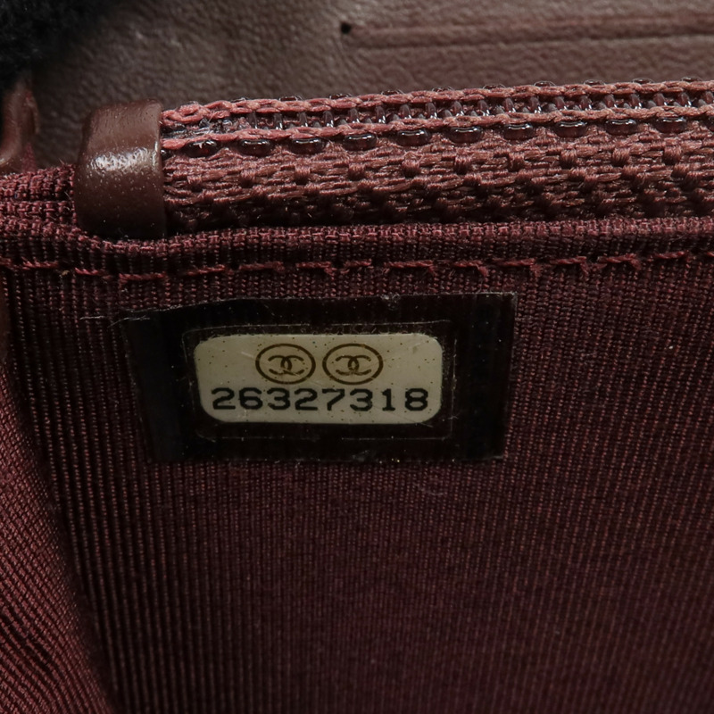 CHANEL 羊皮皮革Zipper Wallet銀扣長錢包-15