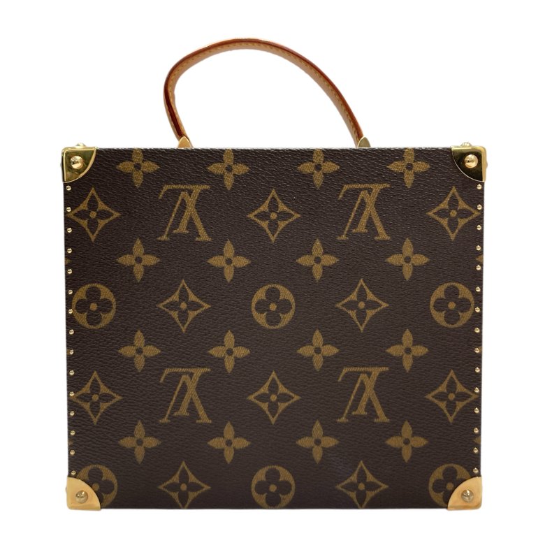 LOUIS VUITTON 路易威登 M92477 TAKASHI MURAKAMI 棕色經典老花 PVC 村上隆合作款 珠寶盒 化妝包 手提包-1