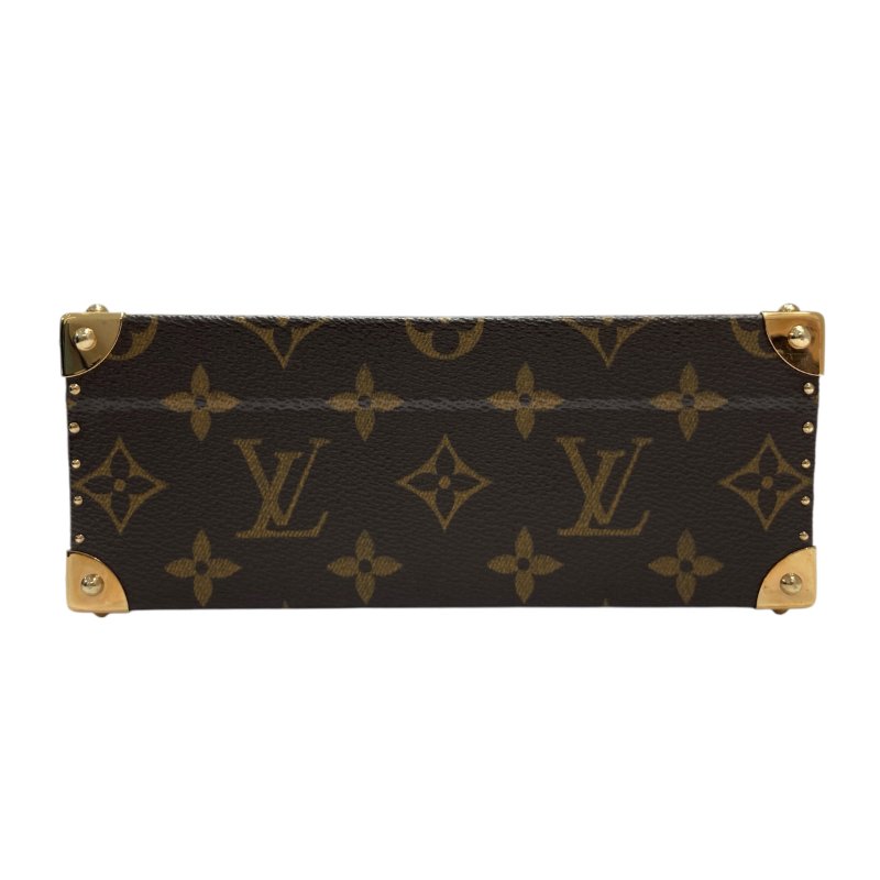 LOUIS VUITTON 路易威登 M92477 TAKASHI MURAKAMI 棕色經典老花 PVC 村上隆合作款 珠寶盒 化妝包 手提包-4