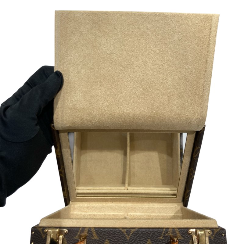 LOUIS VUITTON 路易威登 M92477 TAKASHI MURAKAMI 棕色經典老花 PVC 村上隆合作款 珠寶盒 化妝包 手提包-16