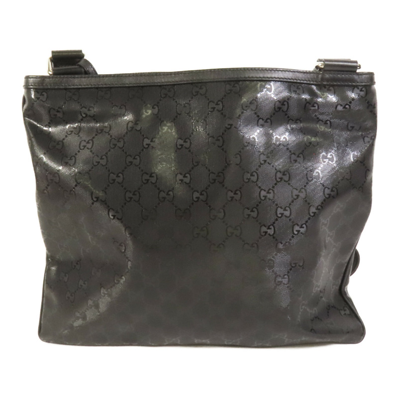GUCCI 塗層帆布Shoulder Bag銀扣肩背袋-1