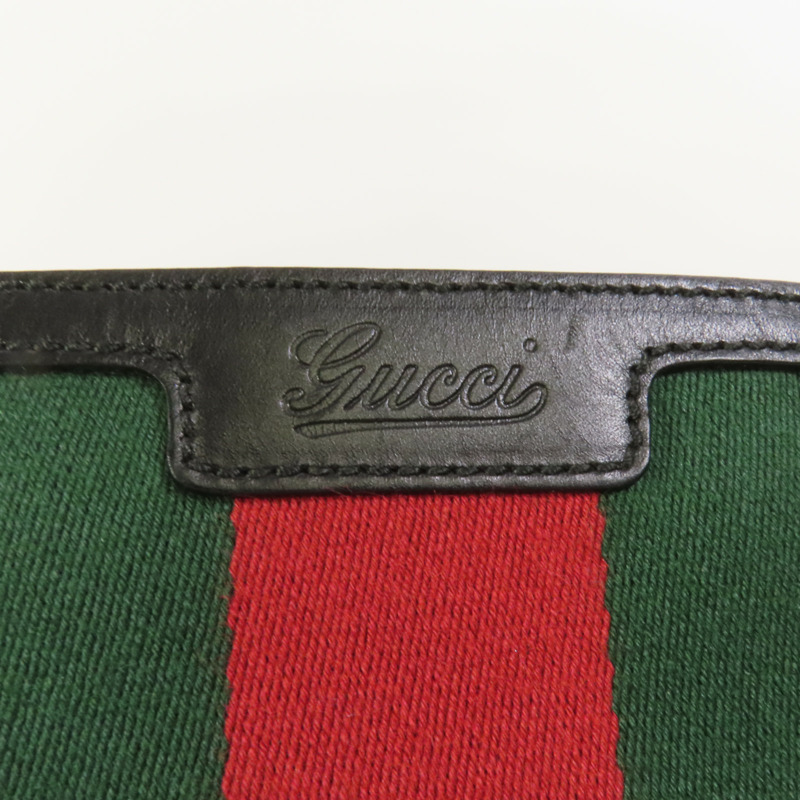 GUCCI 塗層帆布Shoulder Bag銀扣肩背袋-6
