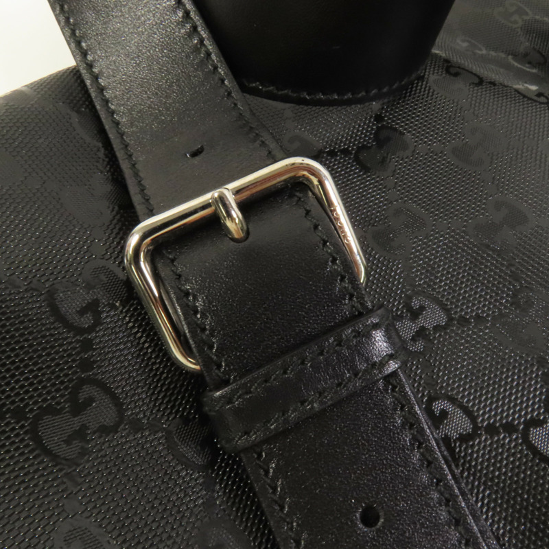 GUCCI 塗層帆布Shoulder Bag銀扣肩背袋-7