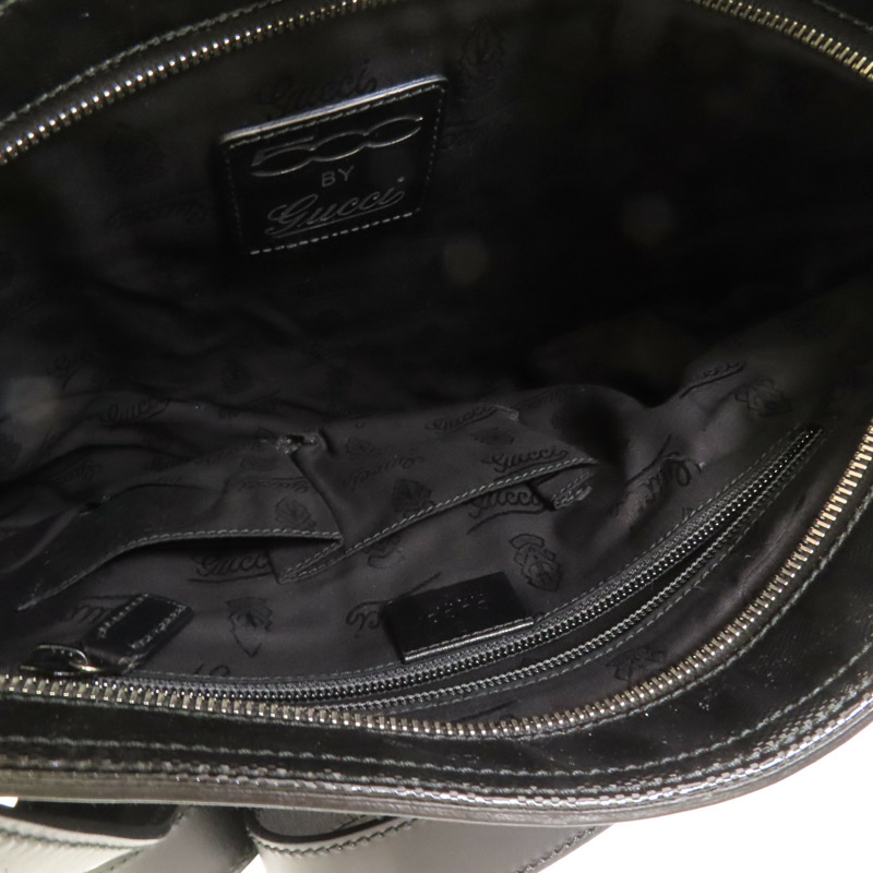 GUCCI 塗層帆布Shoulder Bag銀扣肩背袋-8