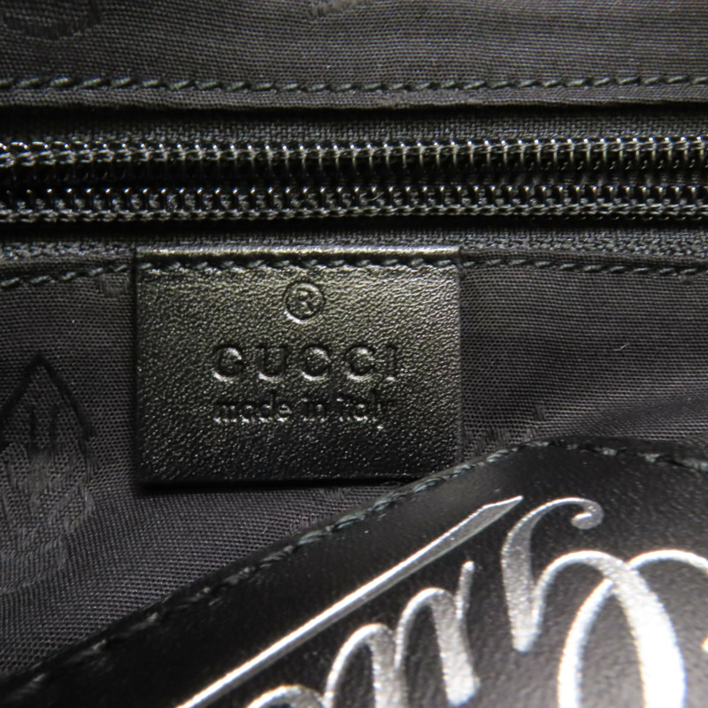 GUCCI 塗層帆布Shoulder Bag銀扣肩背袋-10