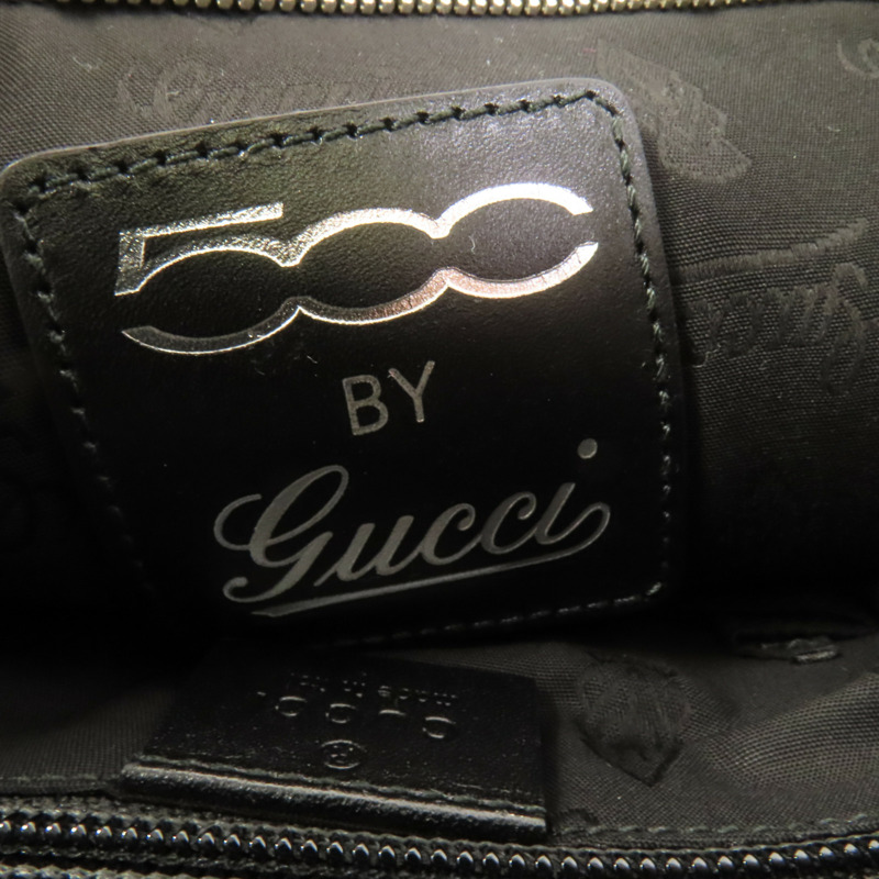 GUCCI 塗層帆布Shoulder Bag銀扣肩背袋-11