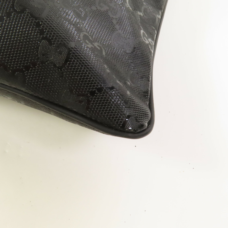 GUCCI 塗層帆布Shoulder Bag銀扣肩背袋-12