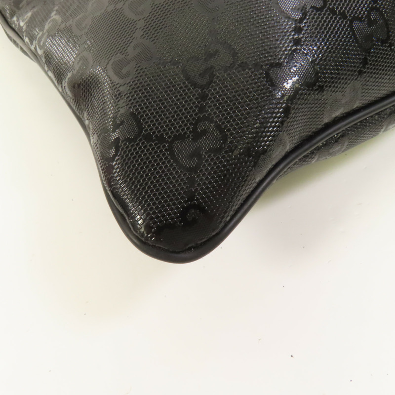 GUCCI 塗層帆布Shoulder Bag銀扣肩背袋-14