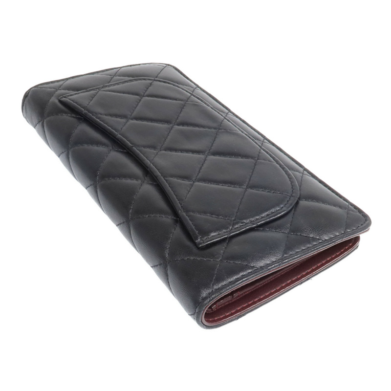 CHANEL 羊皮皮革Long Wallet銀扣長錢包-4