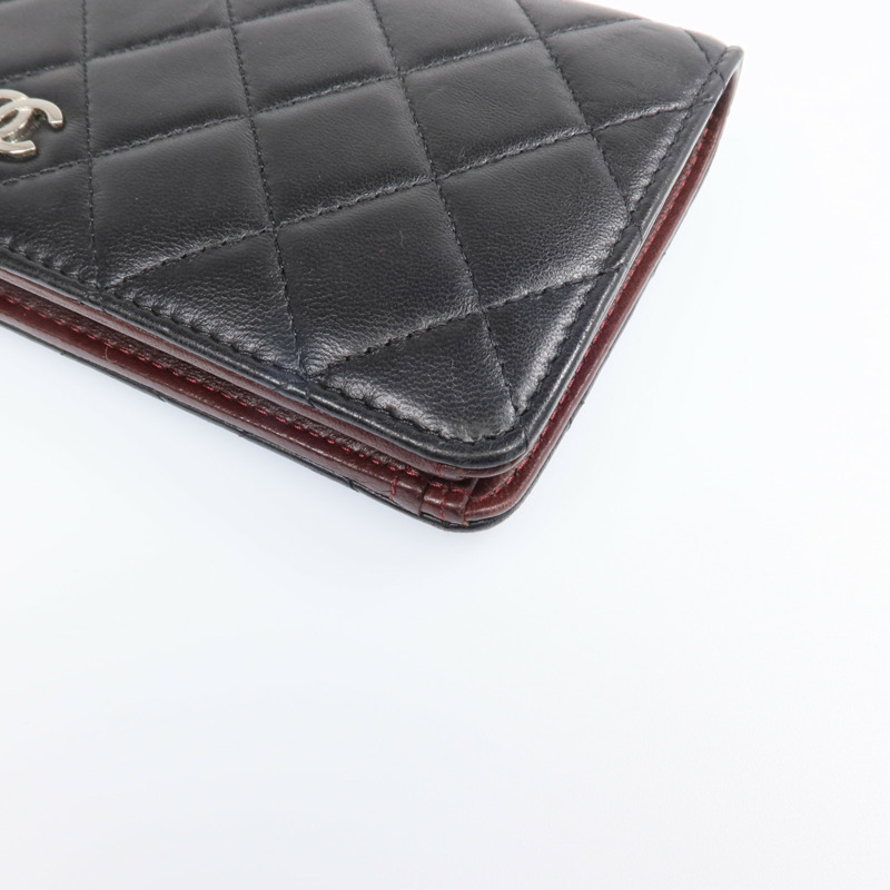 CHANEL 羊皮皮革Long Wallet銀扣長錢包-6