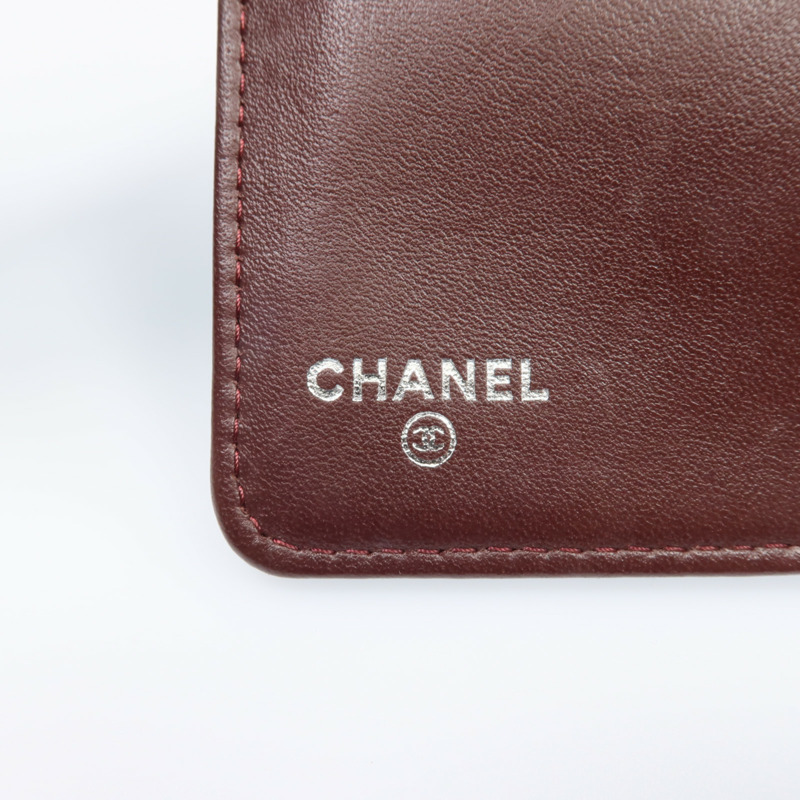 CHANEL 羊皮皮革Long Wallet銀扣長錢包-12