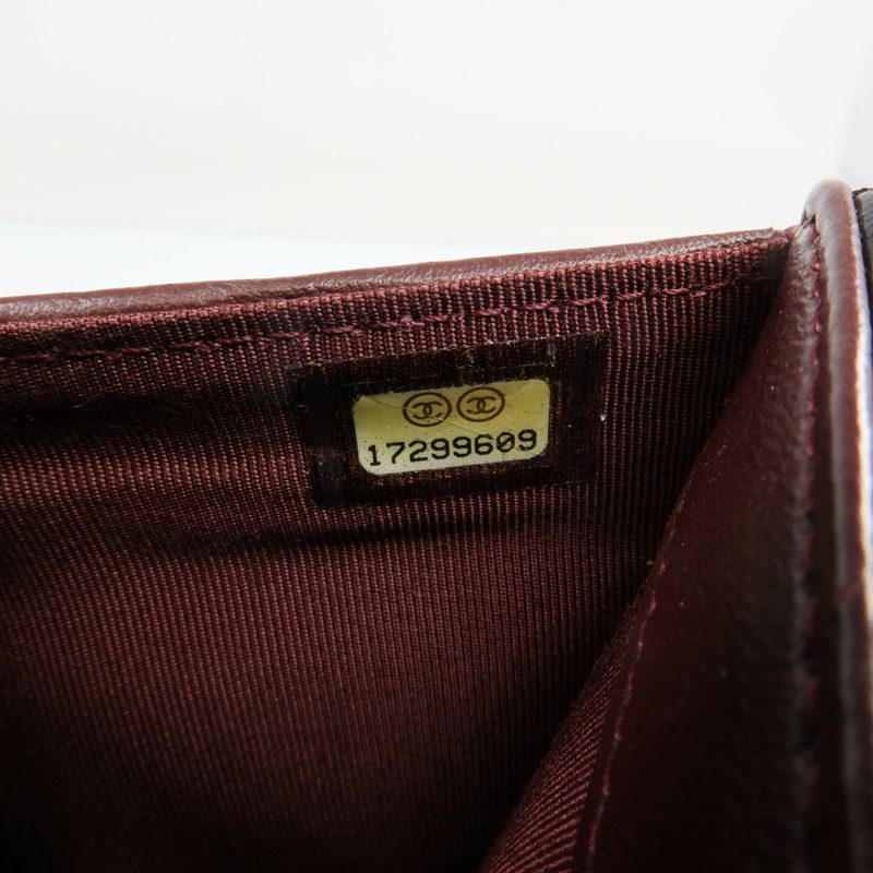 CHANEL 羊皮皮革Long Wallet銀扣長錢包-14