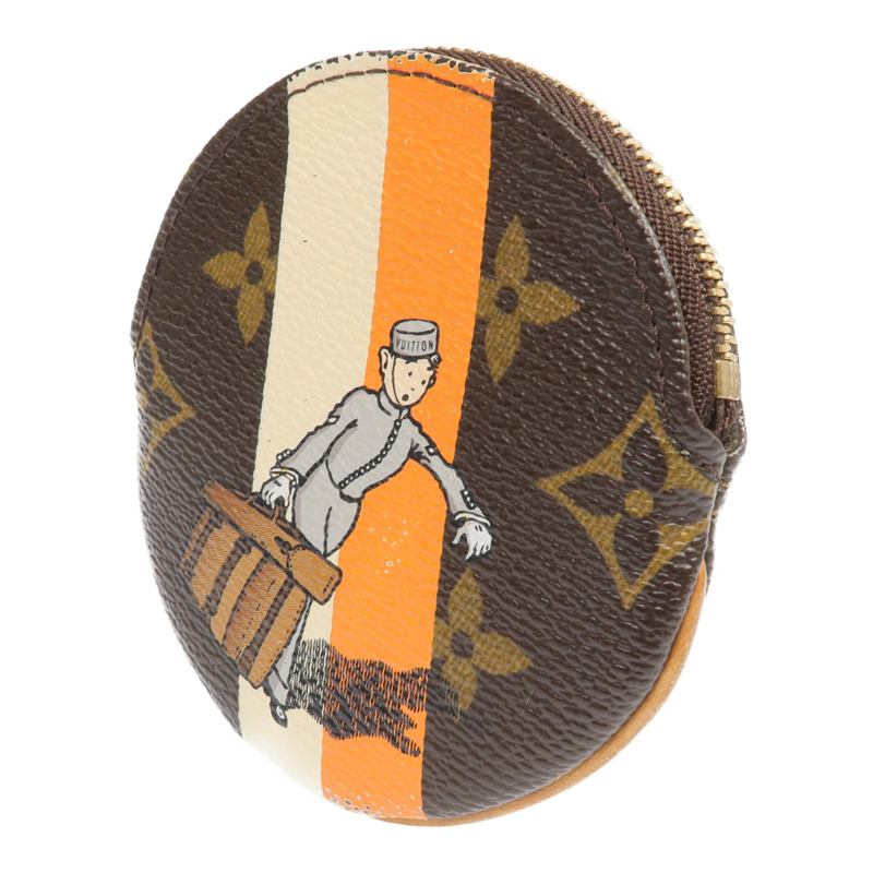 LOUIS VUITTON Monogram Groom Coin Case金扣零錢包-1