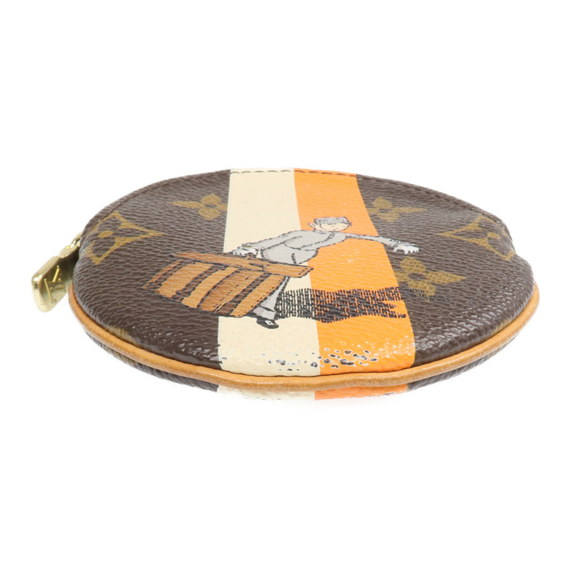 LOUIS VUITTON Monogram Groom Coin Case金扣零錢包-3