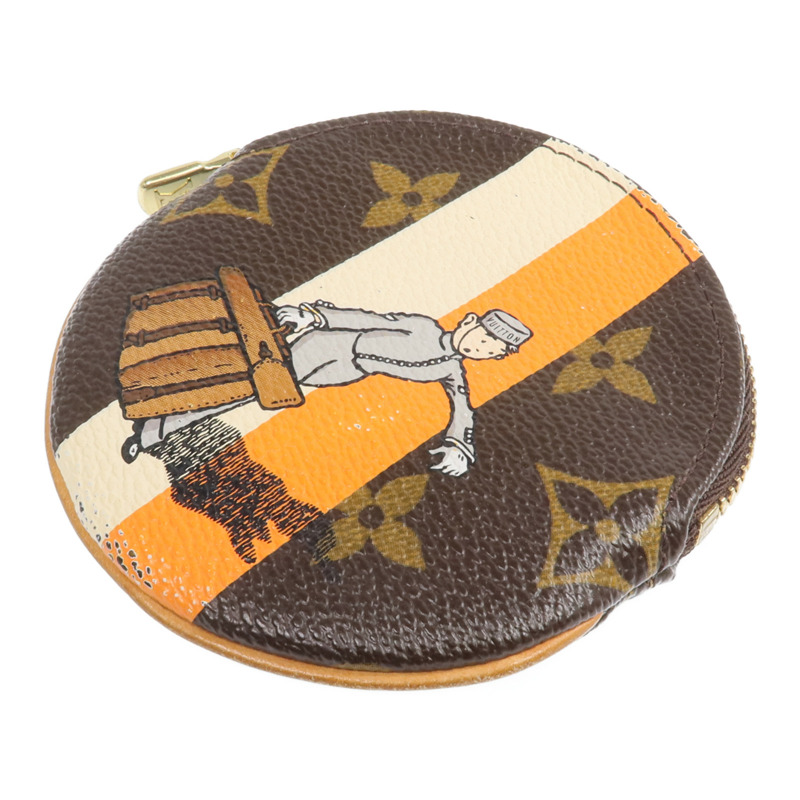 LOUIS VUITTON Monogram Groom Coin Case金扣零錢包-4