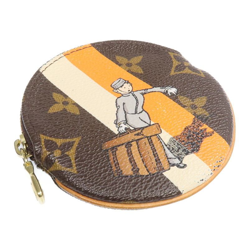 LOUIS VUITTON Monogram Groom Coin Case金扣零錢包-5