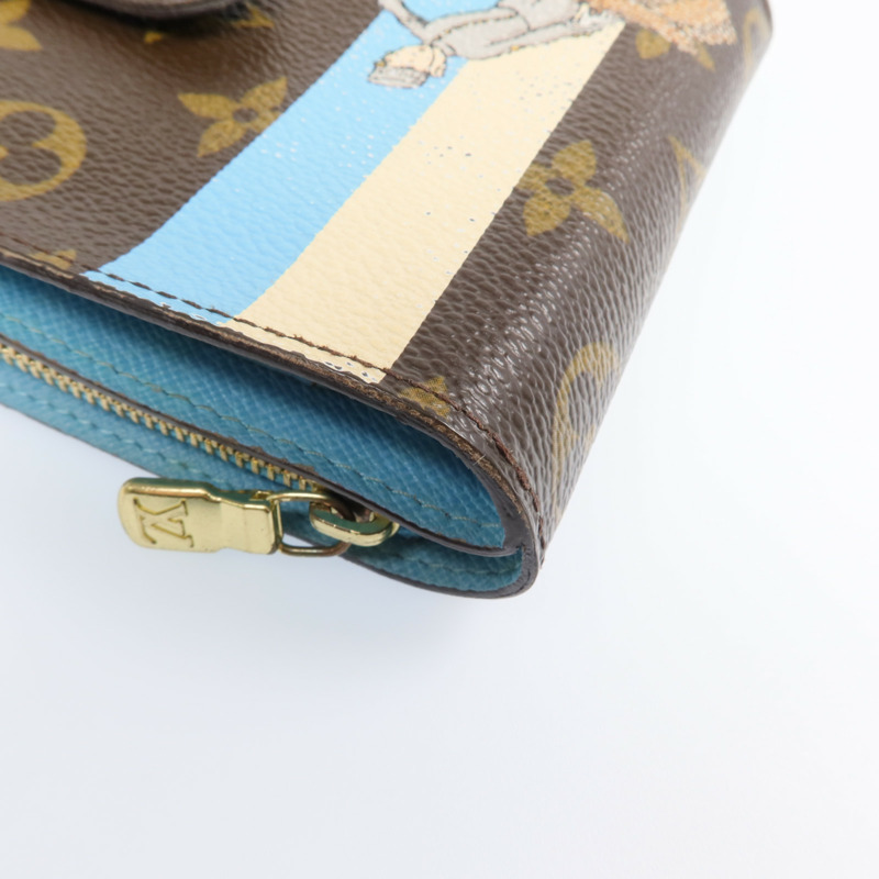 LOUIS VUITTON Monogram Groom Compact Zip Wallet金扣錢包-9