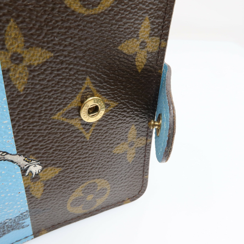 LOUIS VUITTON Monogram Groom Compact Zip Wallet金扣錢包-13