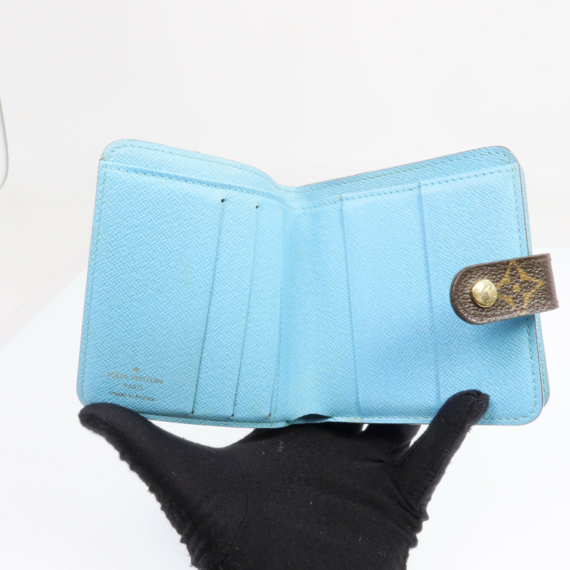 LOUIS VUITTON Monogram Groom Compact Zip Wallet金扣錢包-14