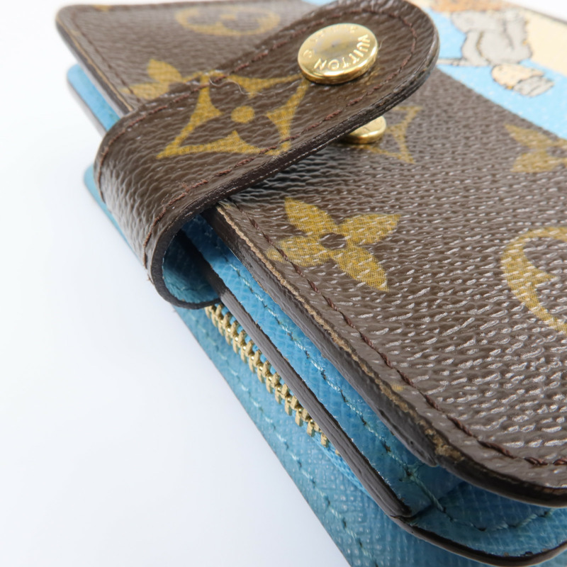 LOUIS VUITTON Monogram Groom Compact Zip Wallet金扣錢包-18