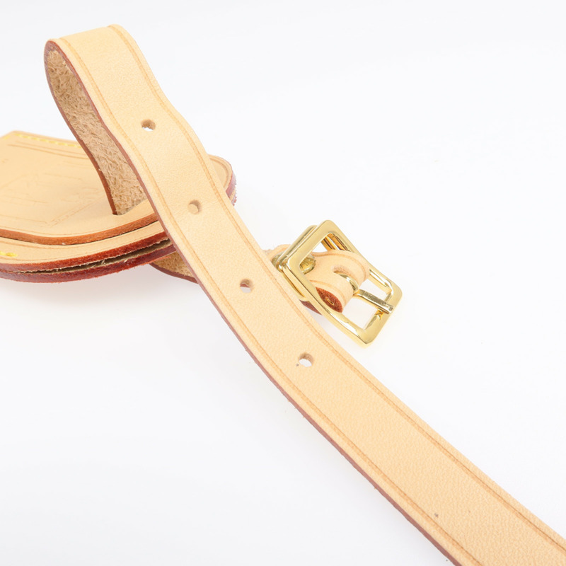 LOUIS VUITTON 牛皮皮革Luggage Tag金扣掛飾-5