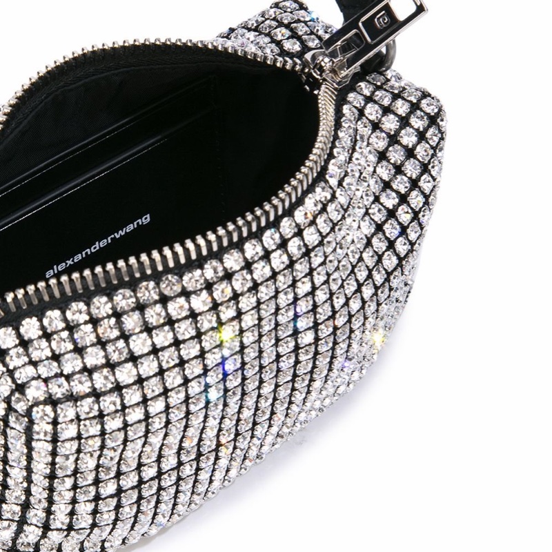 Alexander Wang 女士 heiress 水鑽網眼手拿包均碼碼17cm*7cm*10cm-3
