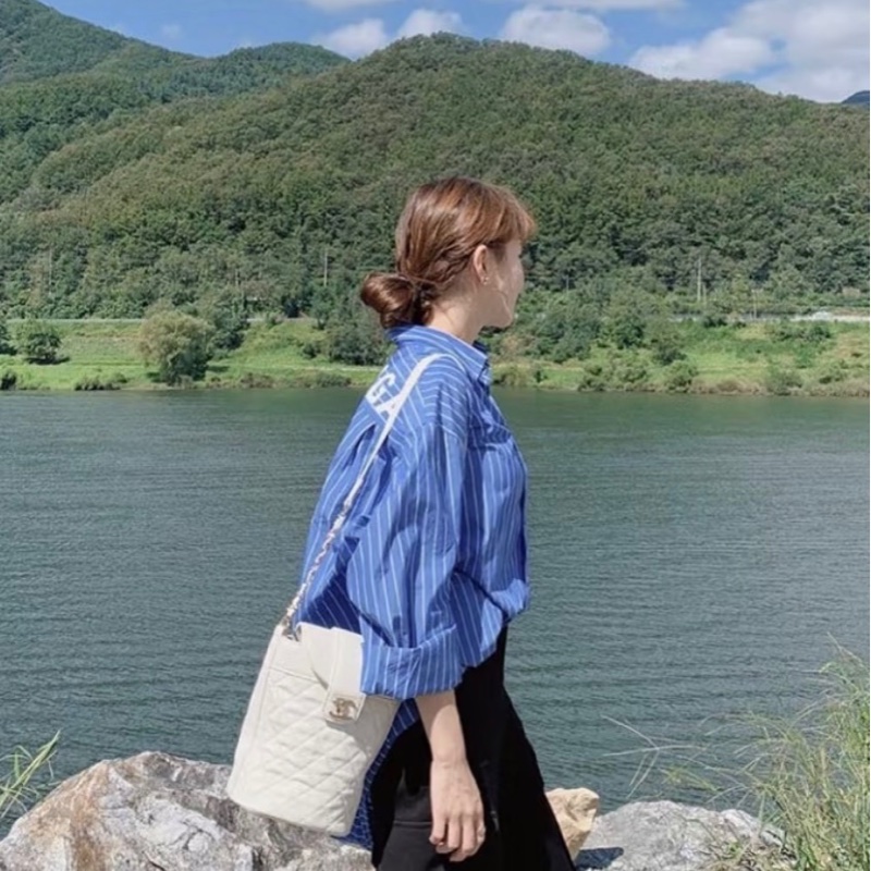 「JL精品代購」9新 Chanel 香奈兒 白金水桶單肩包-1