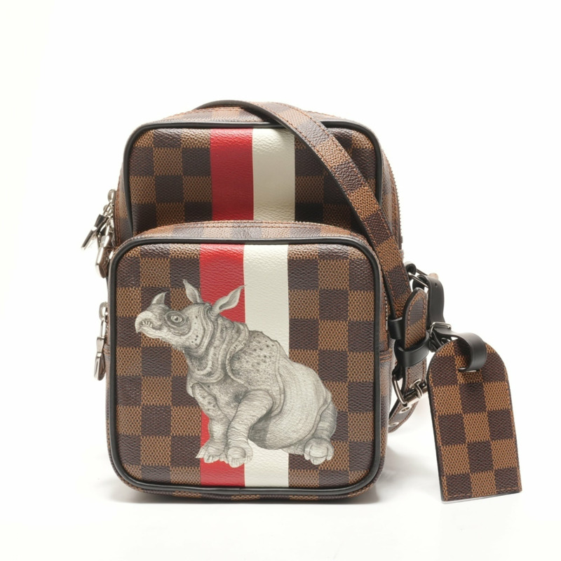 路易威登 2016 Damier Amazon Chapman 單肩包，棕色-0