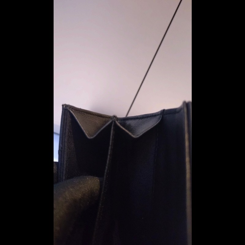 Chanel 黑皮V格下蓋卡片零錢包-13