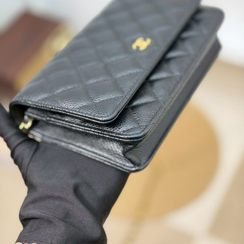 (近全新品況✨✨專櫃破12w)🏷Chanel．Coco Woc 荔枝牛黑金 芯片款-4