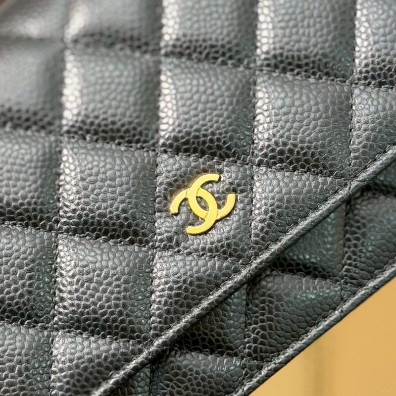 (近全新品況✨✨專櫃破12w)🏷Chanel．Coco Woc 荔枝牛黑金 芯片款-14