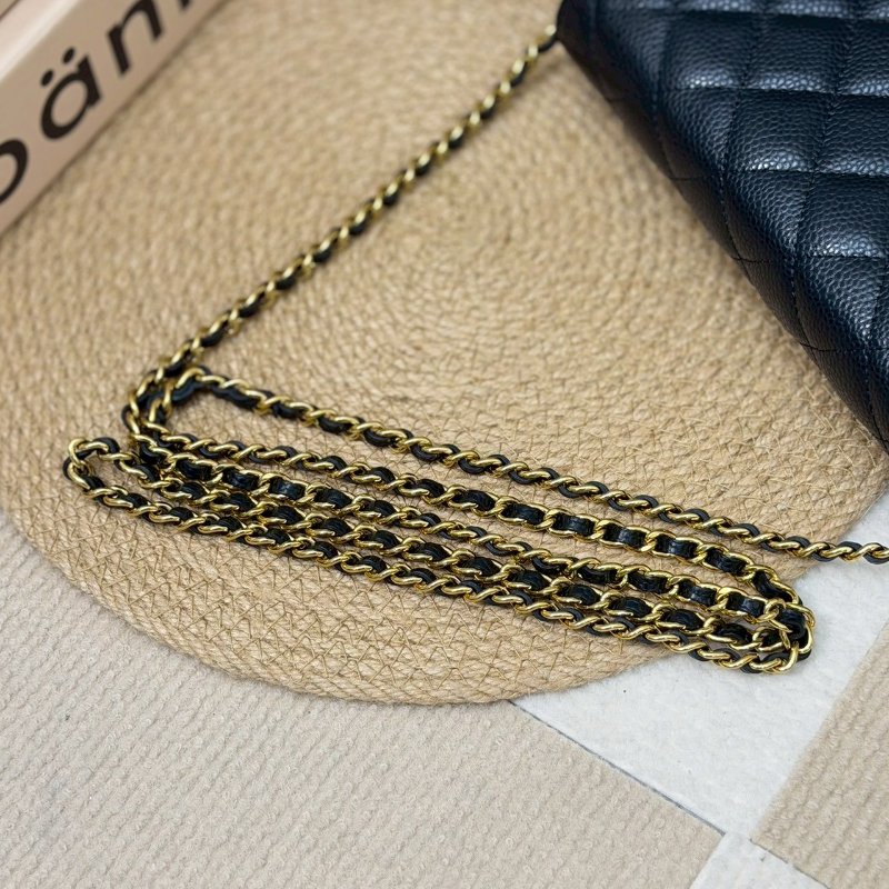 (近全新品況✨✨專櫃破12w)🏷Chanel．Coco Woc 荔枝牛黑金 芯片款-22