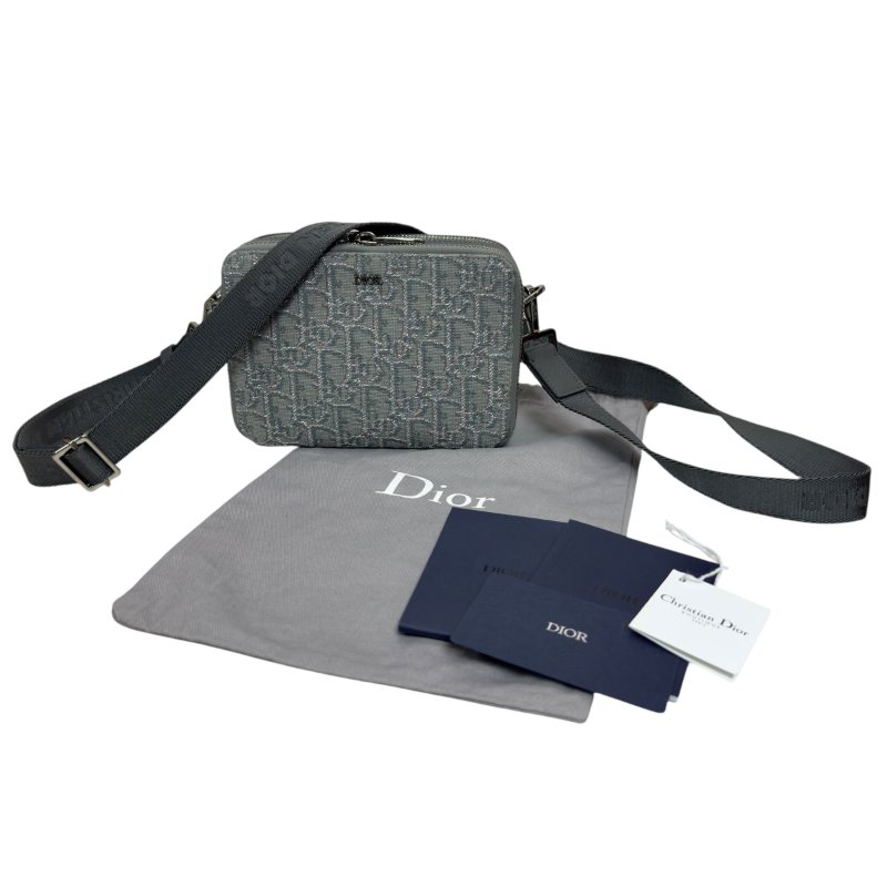 DIOR Oblique 老花 閃爍 斜揹袋-0