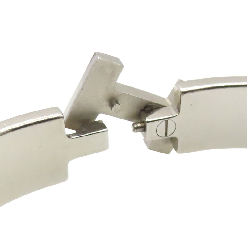 黑色琺瑯 銀色鍍金 Clic HH 手環【HERMES 愛馬仕】 H703203FB01T6-5