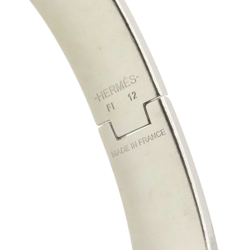 黑色琺瑯 銀色鍍金 Clic HH 手環【HERMES 愛馬仕】 H703203FB01T6-6