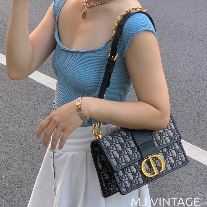 (挑戰全網最甜甜😜)🏷Dior 迪奧.30 Montaigne 蒙田鏈帶包 中號/客人寄賣-27