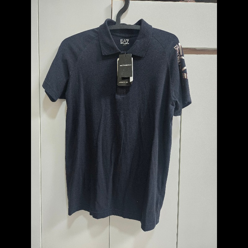 EMPORIO ARMANI 精品修身萊卡短袖POLO上衣-0