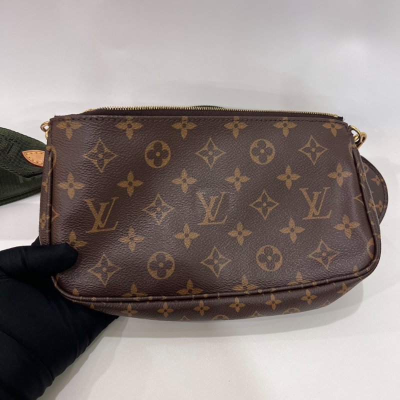 LV M44813 綠背帶老花五合一包-1