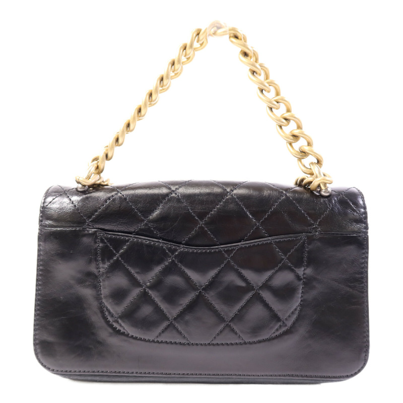 CHANEL 牛皮皮革Chain Shoulder Bag金扣鏈帶肩背袋-1