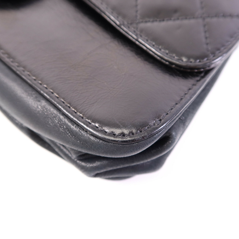 CHANEL 牛皮皮革Chain Shoulder Bag金扣鏈帶肩背袋-9