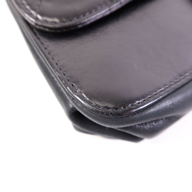 CHANEL 牛皮皮革Chain Shoulder Bag金扣鏈帶肩背袋-10