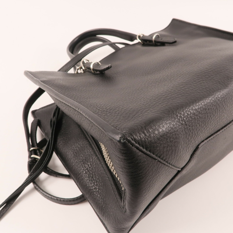 BALENCIAGA 牛皮皮革Papier A6銀扣手挽肩背兩用袋-5