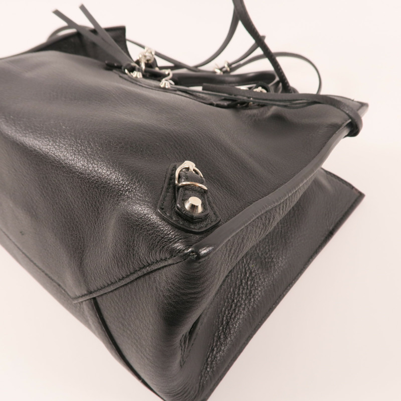 BALENCIAGA 牛皮皮革Papier A6銀扣手挽肩背兩用袋-6