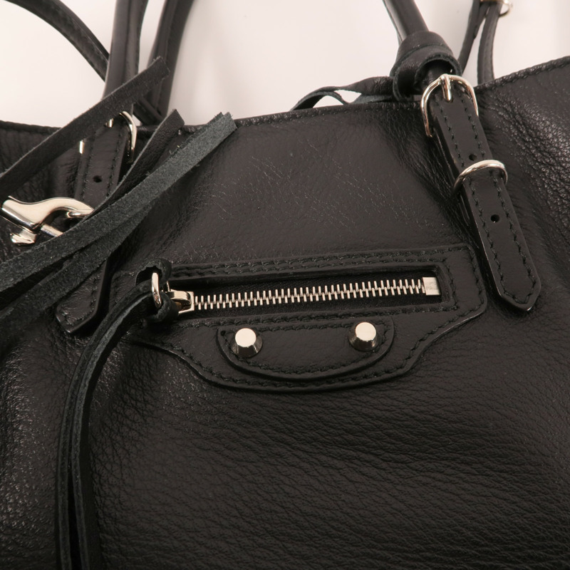 BALENCIAGA 牛皮皮革Papier A6銀扣手挽肩背兩用袋-9