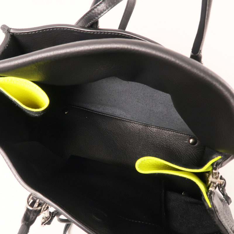 BALENCIAGA 牛皮皮革Papier A6銀扣手挽肩背兩用袋-12