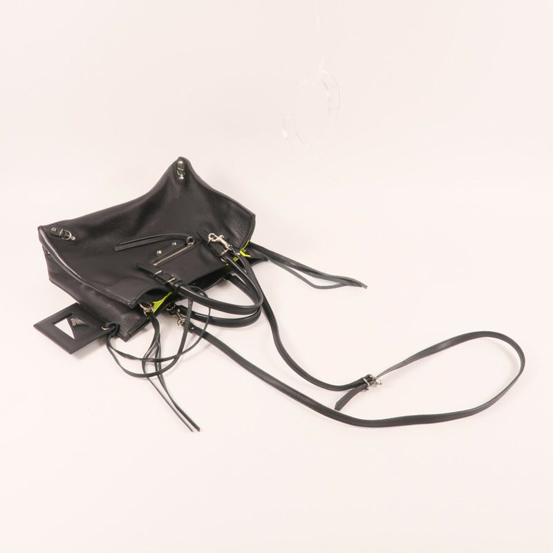 BALENCIAGA 牛皮皮革Papier A6銀扣手挽肩背兩用袋-16